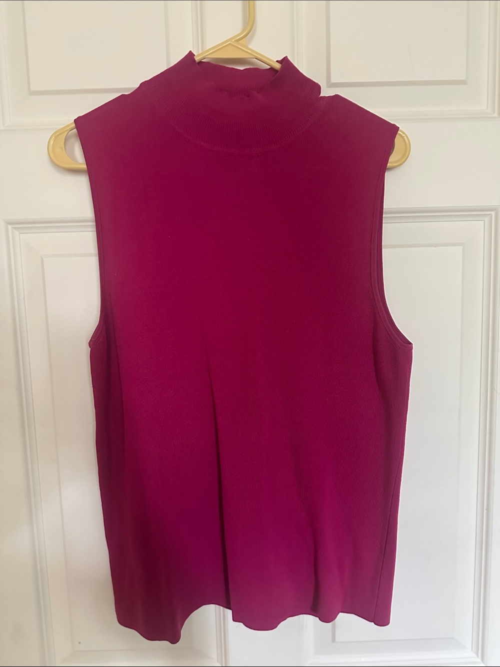 Chico's Sleeveless Mock Neck Tank in Fuchsia